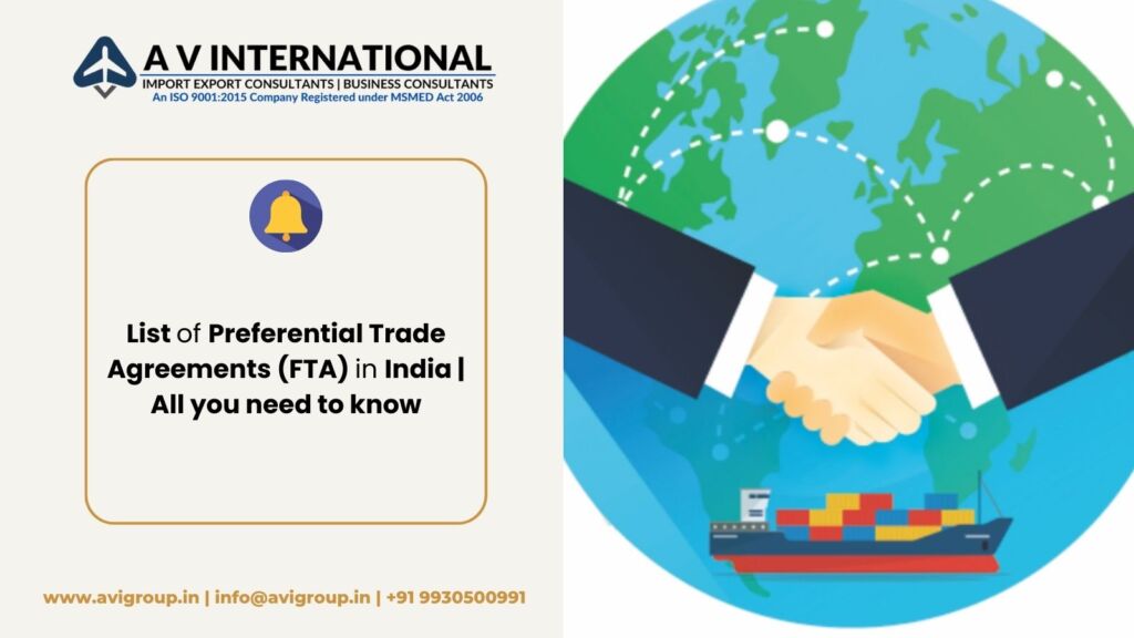 List of Preferential Trade Agreements (FTA) in India | All you need to know