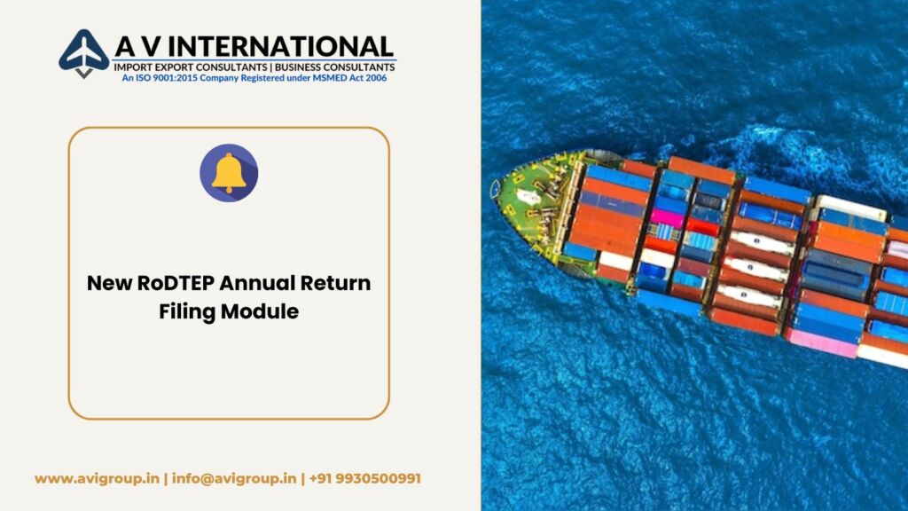 New RoDTEP Annual Return Filing Module