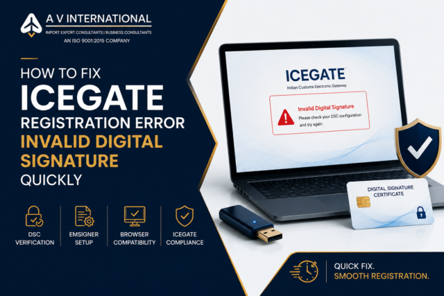 How to Fix ICEGATE Registration Error Invalid Digital Signature Quickly