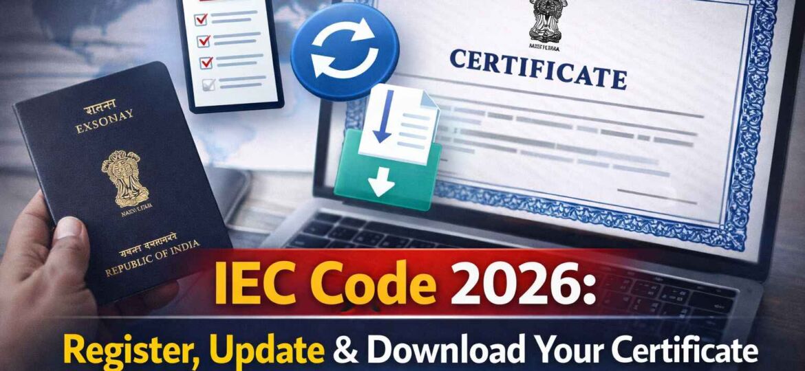 IEC Code 2026 registration and management