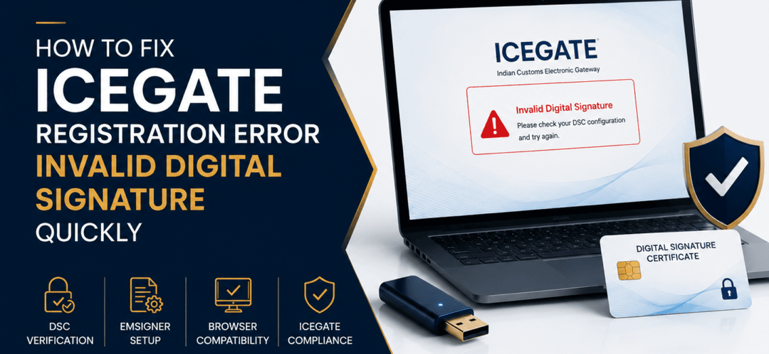 6. How to Fix ICEGATE Registration Error Invalid Digital Signature Quickly