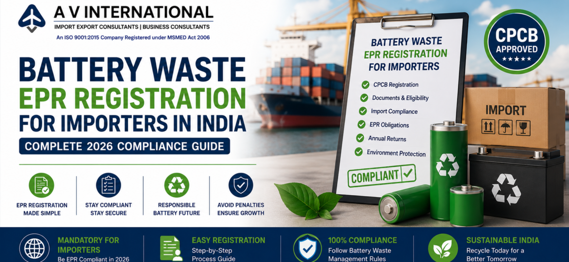 Battery Waste EPR Registration for Importers in India: Complete 2026 Compliance Guide