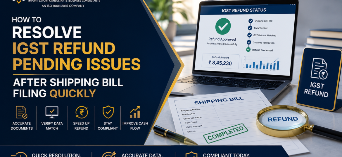 How to Resolve IGST Refund Pending Issues After Shipping Bill Filing Quickly