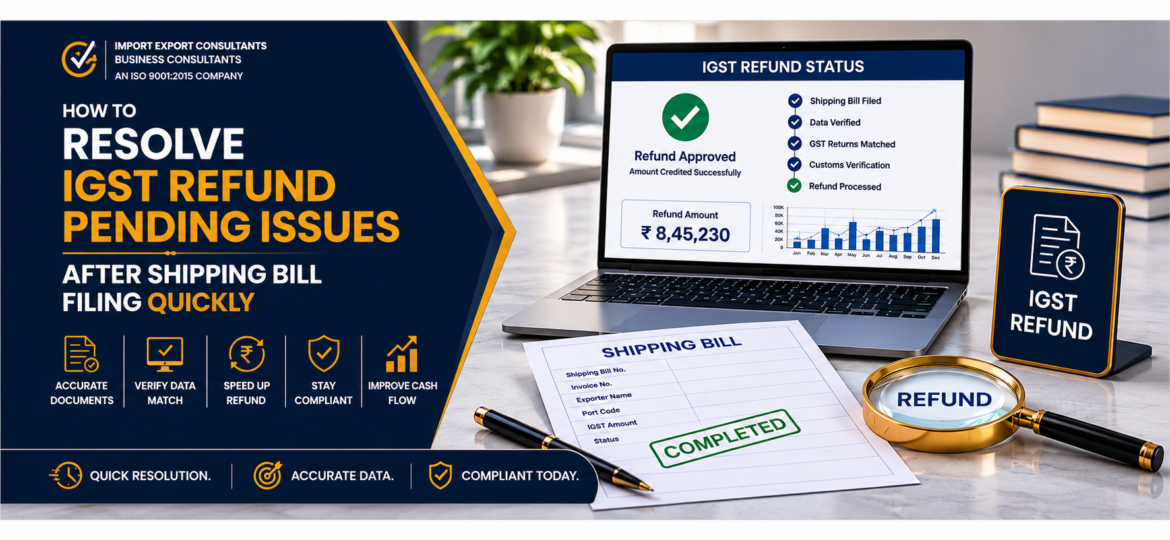 How to Resolve IGST Refund Pending Issues After Shipping Bill Filing Quickly