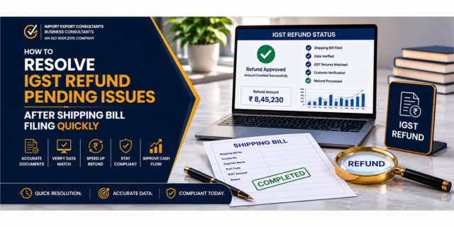How to Resolve IGST Refund Pending Issues After Shipping Bill Filing Quickly