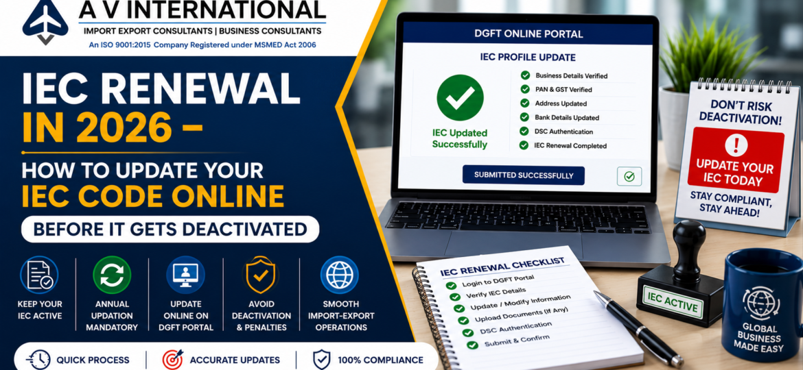 IEC Renewal in 2026 – How to Update Your IEC Code Online Before It Gets Deactivated