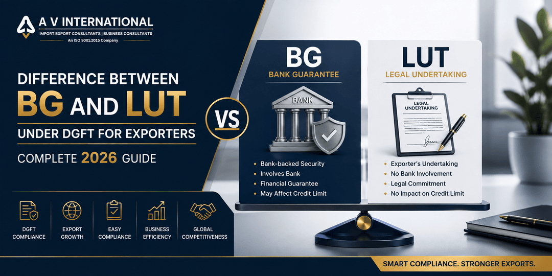 Difference between BG and LUT under DGFT for exporters in India 2026