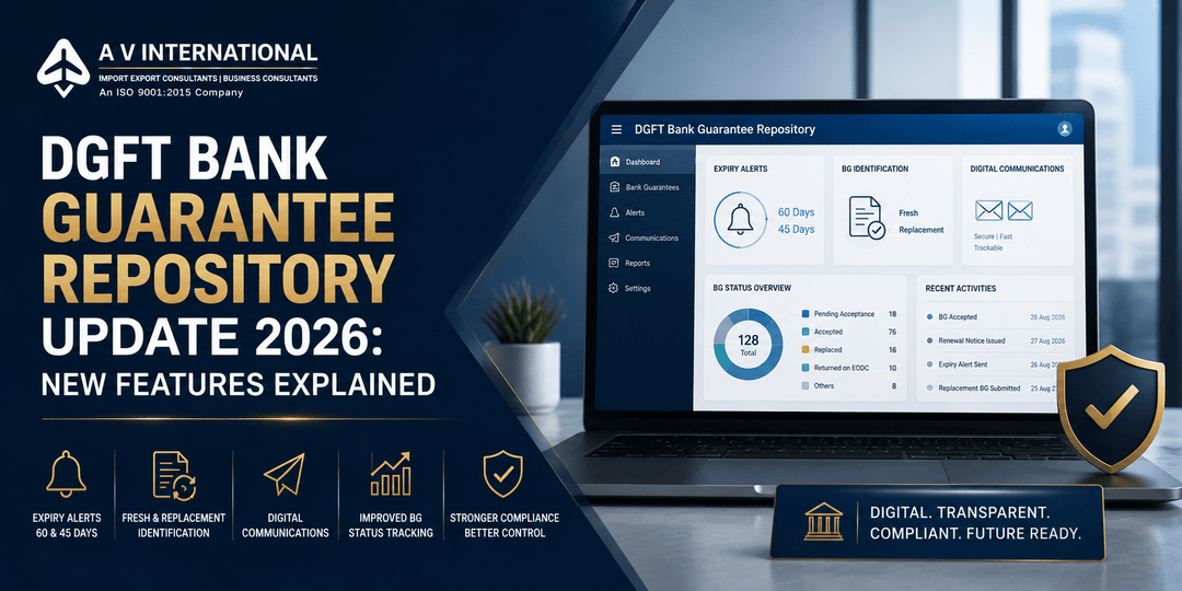 DGFT Bank Guarantee Repository Update 2026 with new expiry alerts, digital communications and BG status tracking