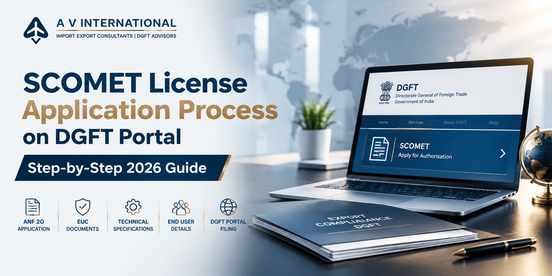 SCOMET license application process on DGFT portal with ANF 2O and export compliance documents