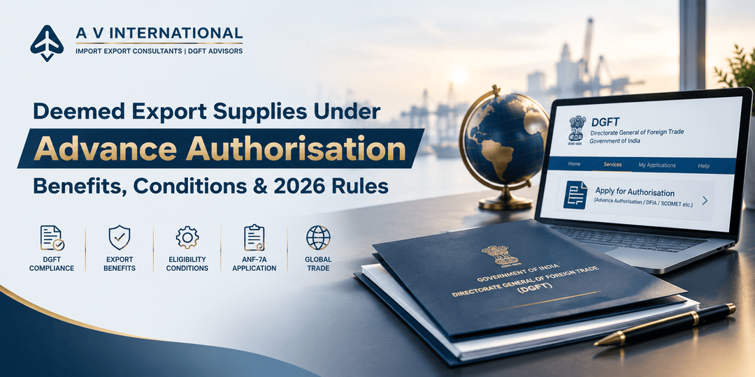 Deemed export supplies under Advance Authorisation with DGFT compliance documents and benefits