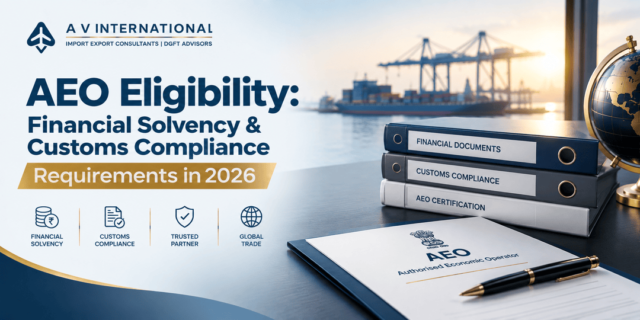 AEO financial solvency and Customs compliance requirements for importers and exporters in India 2026
