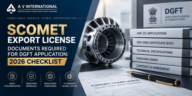 SCOMET export licence documents required for DGFT application 2026 checklist