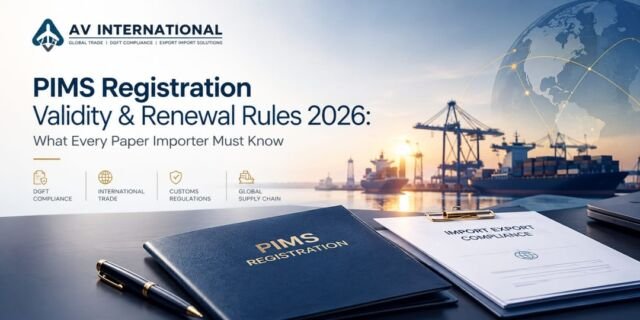PIMS registration validity and renewal rules for paper importers in India 2026