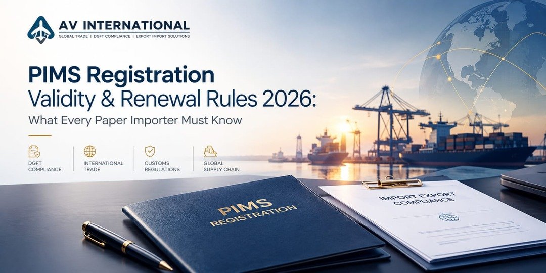 PIMS registration validity and renewal rules for paper importers in India 2026