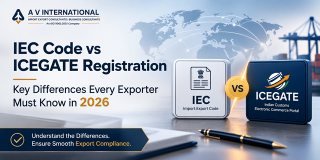 IEC Code vs ICEGATE Registration guide explaining import-export identification and customs portal access in India